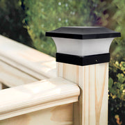 Solar post cap lights 4x4 black