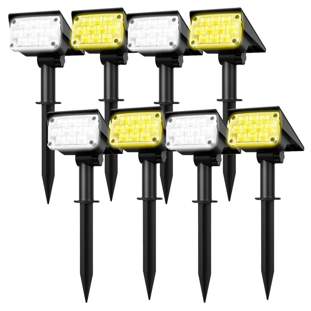 TSUN Three-Color Solar Landscape Spotlights